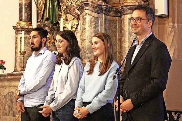 Simon Buchgeister, Sidonie Hahlbrock, Adelheid Prinz und Claudius Heitz (von links) stellten ihre Arbeit vor. (Foto: Erich Krieger)