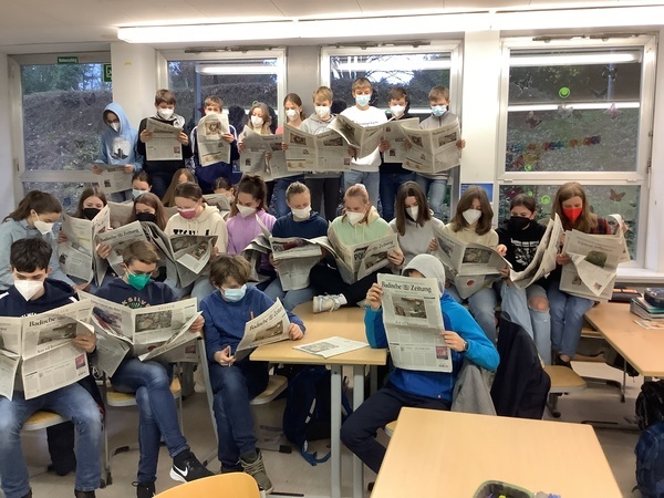 Klasse 8a während des Zisch-Up-Projekts Klasse 8a während des Zisch-Up-Projekts
