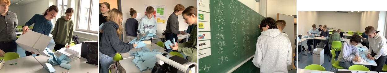 Juniorwahl 2025 - Auszhlung der Stimmen am Kolleg St. Sebastian