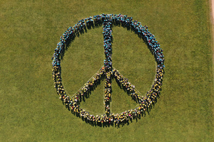 Luftaufnahmen Peace-Zeichen