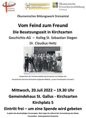 Plakat fr den Vortrag der Geschichts-AG