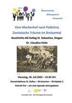 Plakat Vortrag Geschichts-AG