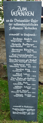 Eine Stele gibt den 15 Euthanasie-Opfern aus dem Dreisamtal einen Namen. (Foto: Gerhard Lück)
